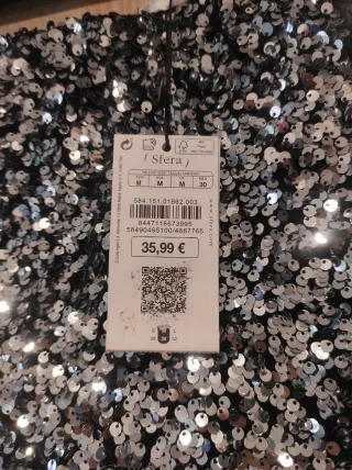 Falda fiesta lentejuelas mujer