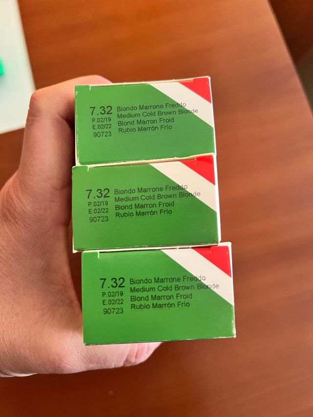 3x Tinte Cabello 7.32 Rubio Marrón Frío