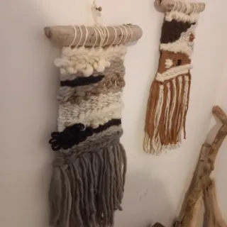 Set 2 Mini Arazzi Lana Marrone