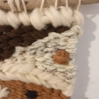 Set 2 Mini Arazzi Lana Marrone