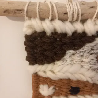 Set 2 Mini Arazzi Lana Marrone