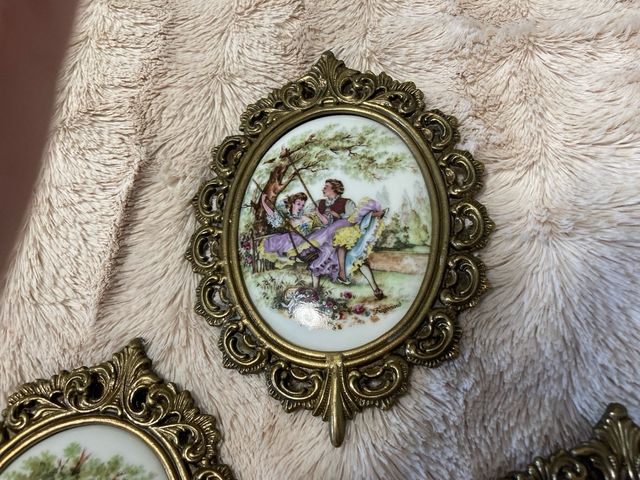 3 medallones porcelana París