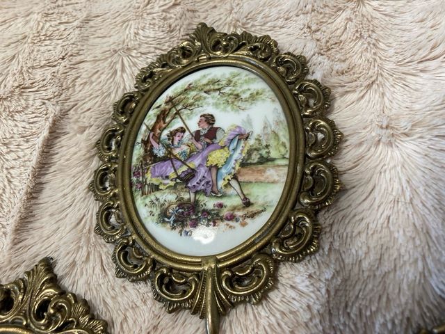 3 medallones porcelana París