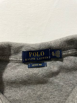 Jersey Polo Ralph Lauren Gris Media Cremallera XL