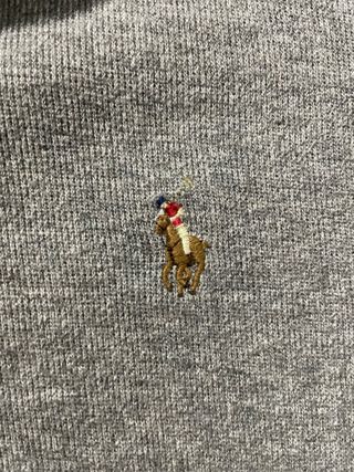 Jersey Polo Ralph Lauren Gris Media Cremallera XL