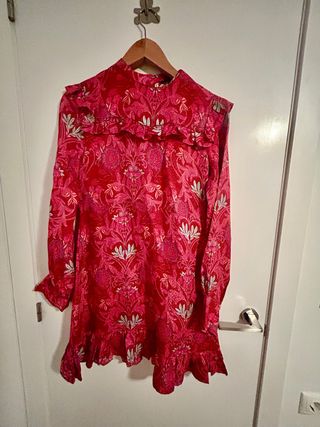 Vestido Zara Rojo y Rosa