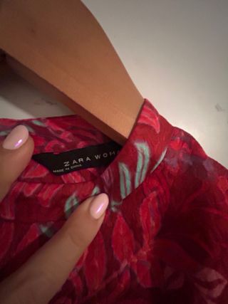 Vestido Zara Rojo y Rosa