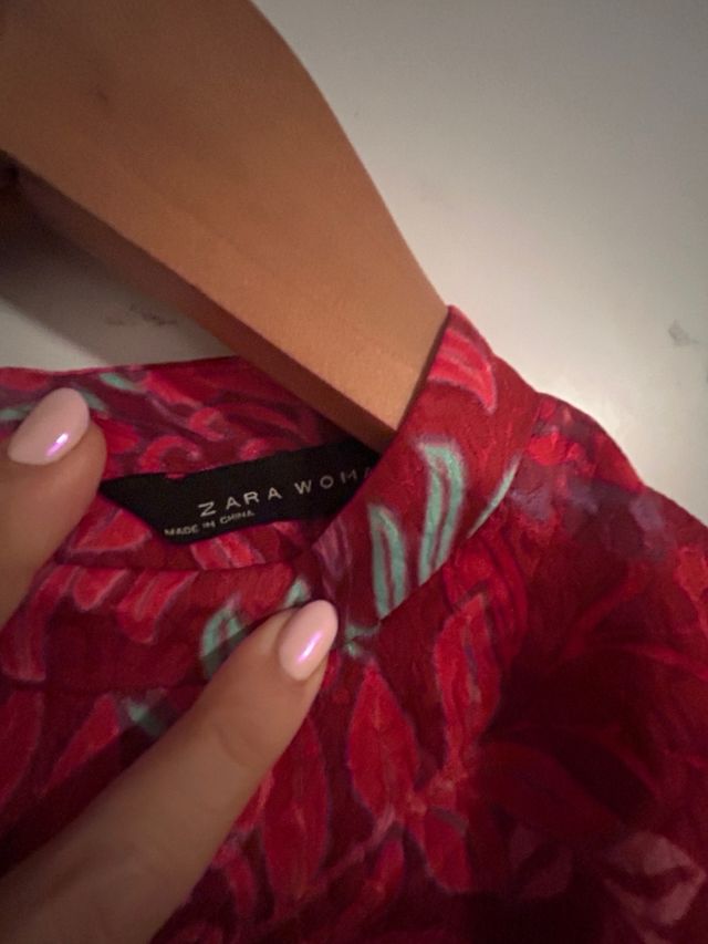 Vestido Zara Rojo y Rosa