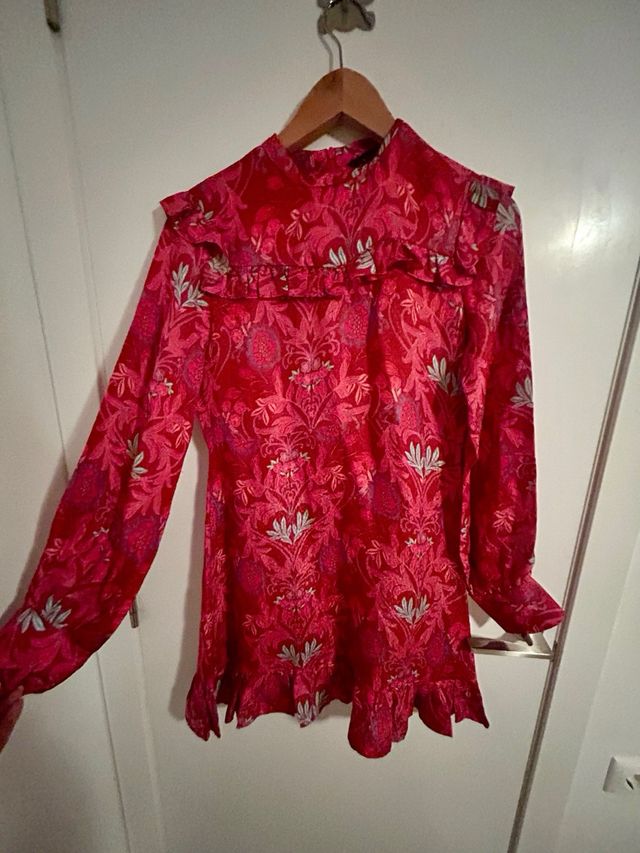 Vestido Zara Rojo y Rosa