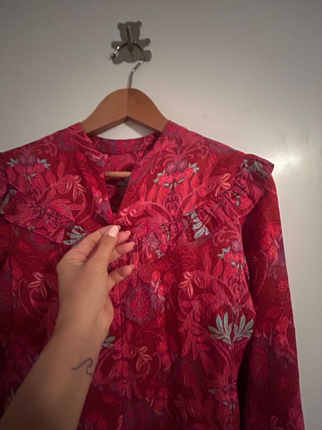 Vestido Zara Rojo y Rosa