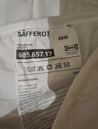 Edredão Aquecimento Ligeiro IKEA Säfferot 150x200c