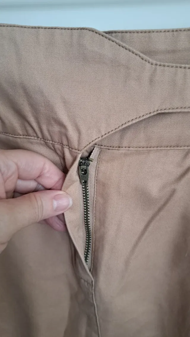 Falda Mango Talla 40 Beige