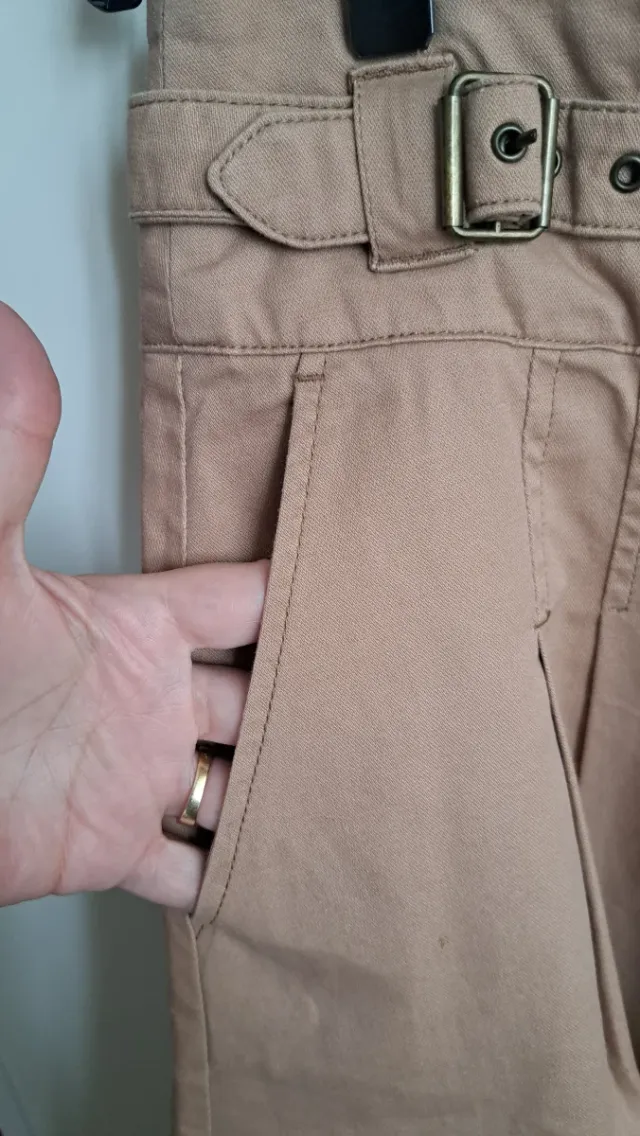 Falda Mango Talla 40 Beige