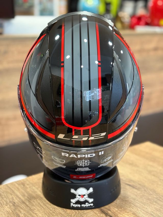 Casco LS2 Rapid II Circuit Negro/Rojo