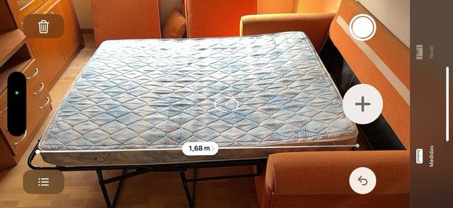 Divano letto arancione