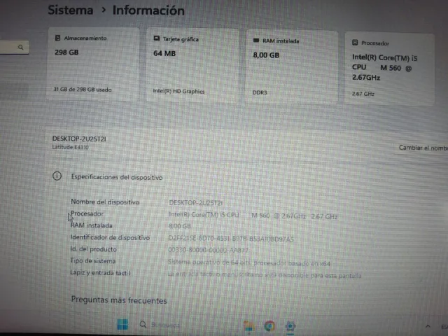 Portátil Dell + Windows 11 PRO