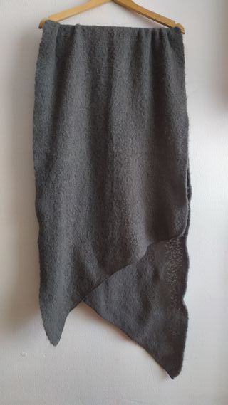 Bufanda chal gruesa gris