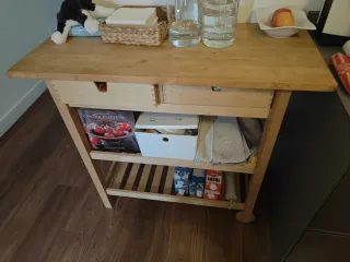 Carrito auxiliar madera maciza Ikea