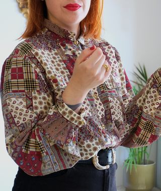 Camisa Vintage Paisley Patchwork