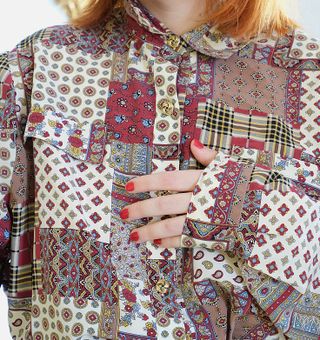 Camisa Vintage Paisley Patchwork