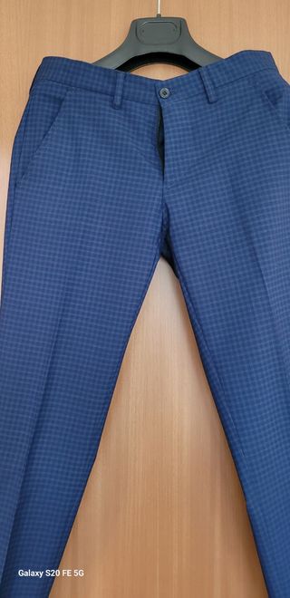 Completo uomo blu a quadri