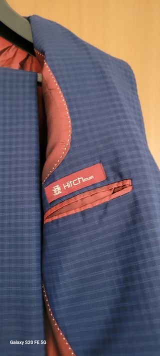 Completo uomo blu a quadri