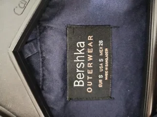 Gabardina azul Bershka