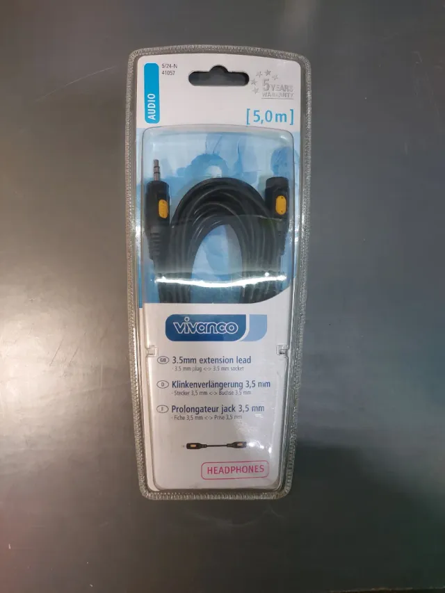 Cavo di prolunga jack audio da 3,5 mm per 5 m