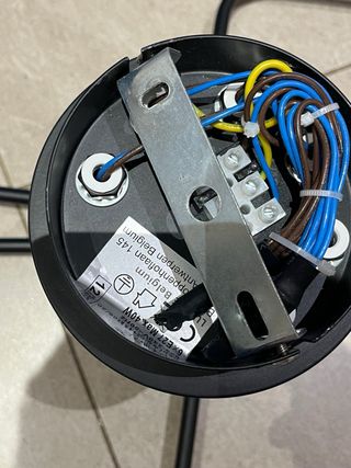 Lampadario design nero metallo