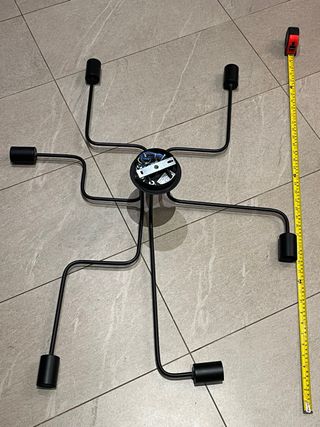 Lampadario design nero metallo