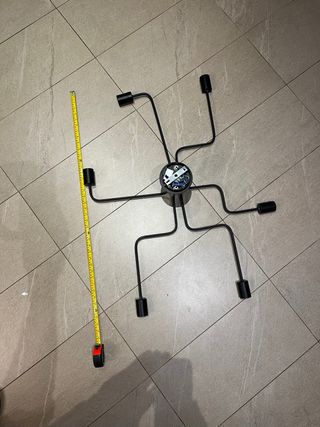 Lampadario design nero metallo