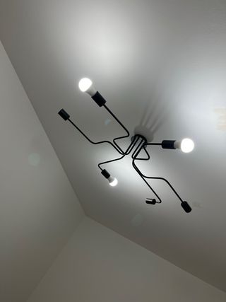 Lampadario design nero metallo