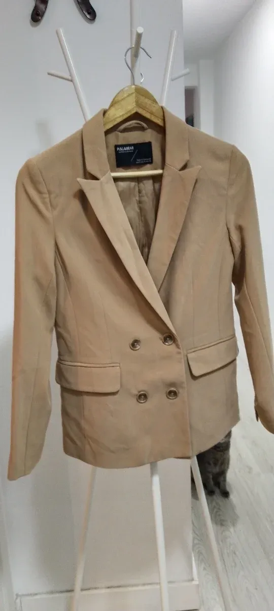 Chaqueta Pull&Bear Beige Doble Botonadura