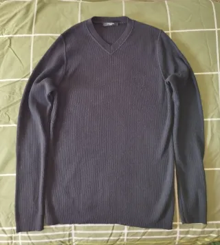 Maglione Gazzarrini Lana Merino Coste V-Neck