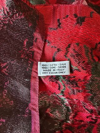 Foulard Kenzo floreale rosa e rosso