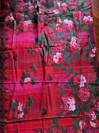 Foulard Kenzo floreale rosa e rosso