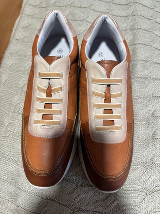 Zapatos Marrones y Beige Talla 40