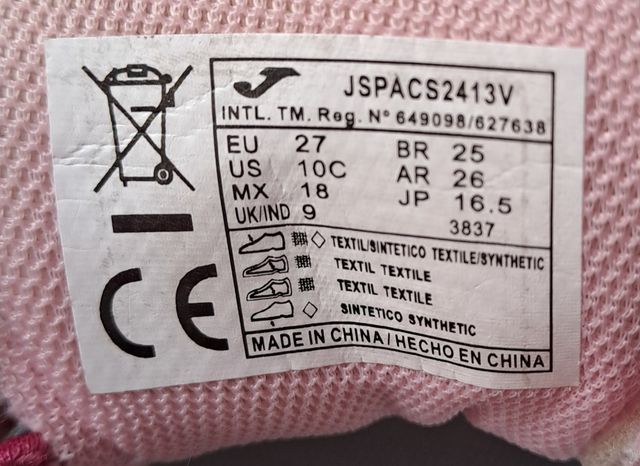 Zapatillas Joma con luces rosas