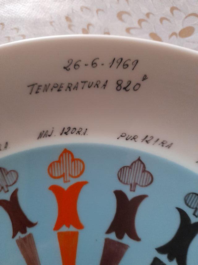 Plato 26-6-1967 pintado a mano