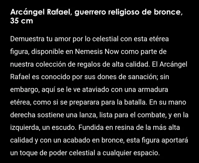 Arcangelo San Raffaele, sculture in bronzo di Signes Grimalt, 25 cm