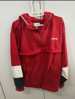 Sudadera Pepe Jeans Roja y Blanca