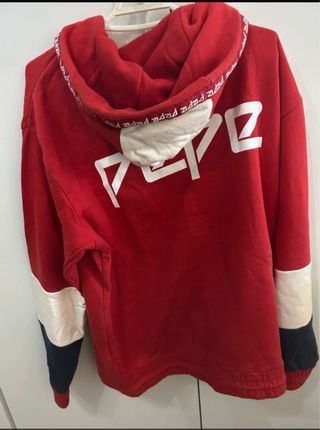 Sudadera Pepe Jeans Roja y Blanca