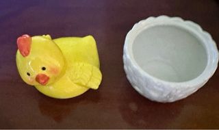 Porta cioccolatini pulcino in ceramica