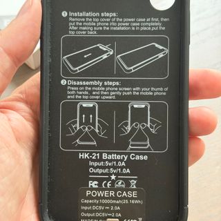 Custodia con batteria nera per iPhone X/Xs