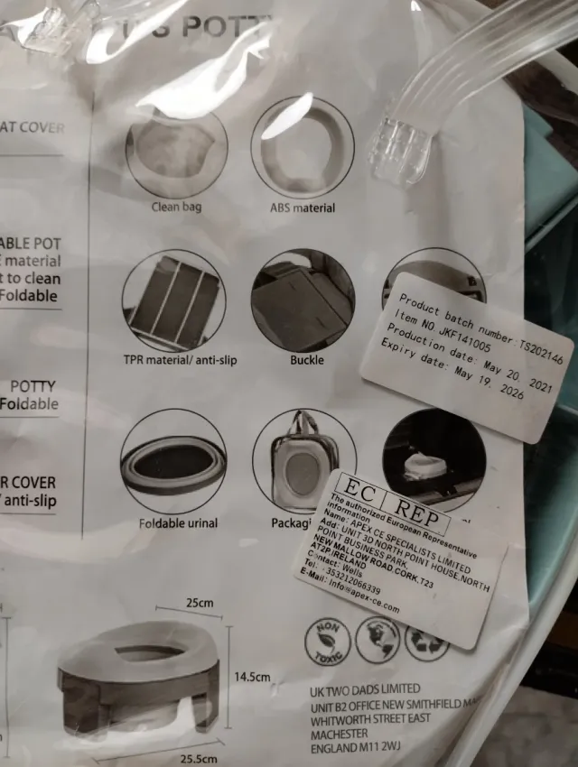 Orinal Portátil Plegable