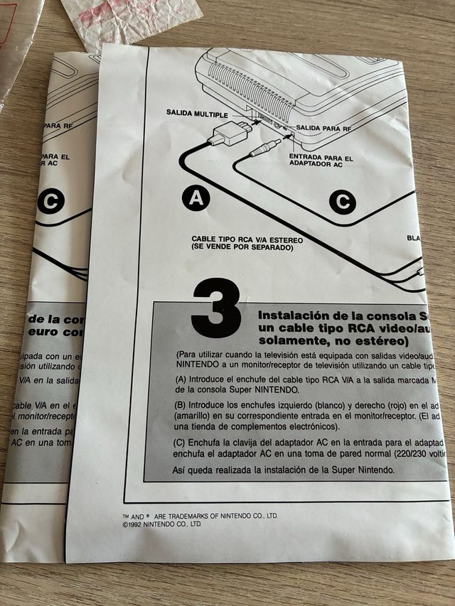 Manuali e documenti Super Nintendo PAL