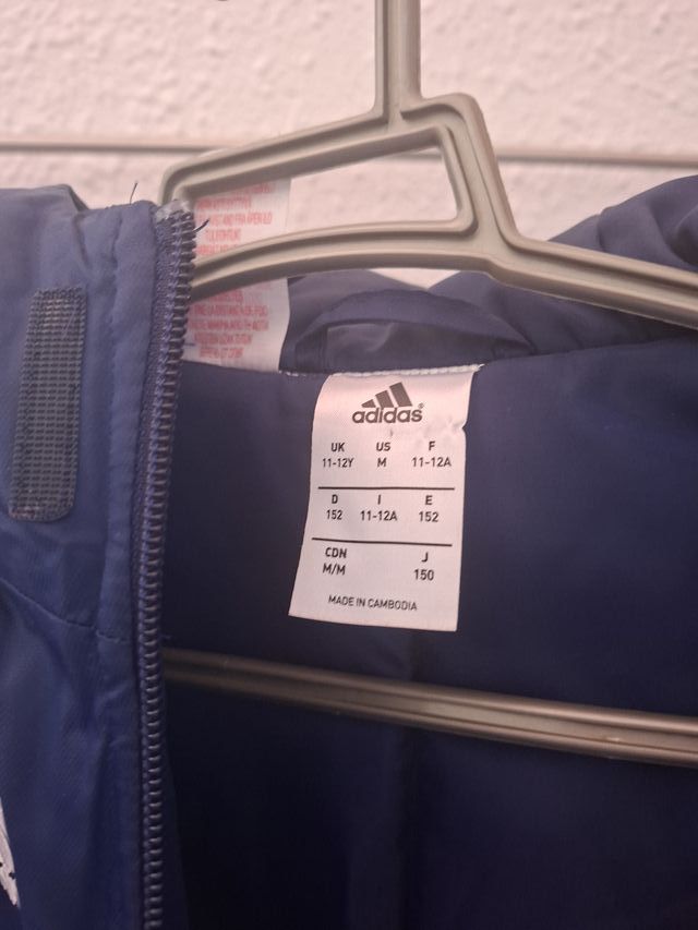Chaqueta Adidas azul marino Talla 11 a 12 años