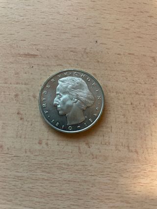 Moneta Polonia 50 Zloty Chopin 1972 in Ag 750/000