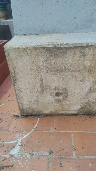 Pila de lavar de cemento