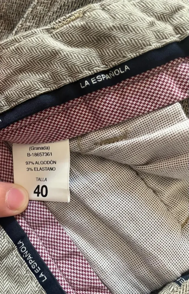 Pantalón La Española marrón talla 40 hombre/niño